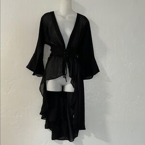 Elegant Black Sheer Dress